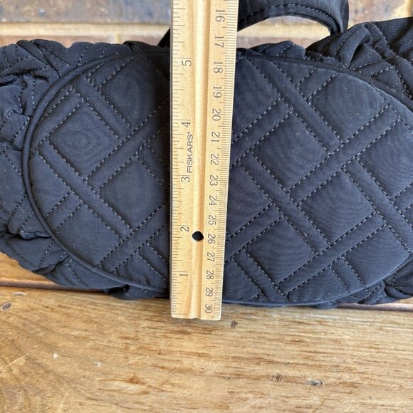 Vera Bradley Black Quilted Shoulder Bag Tote Purse Satchel READ DETAILS - Picture 13 of 16